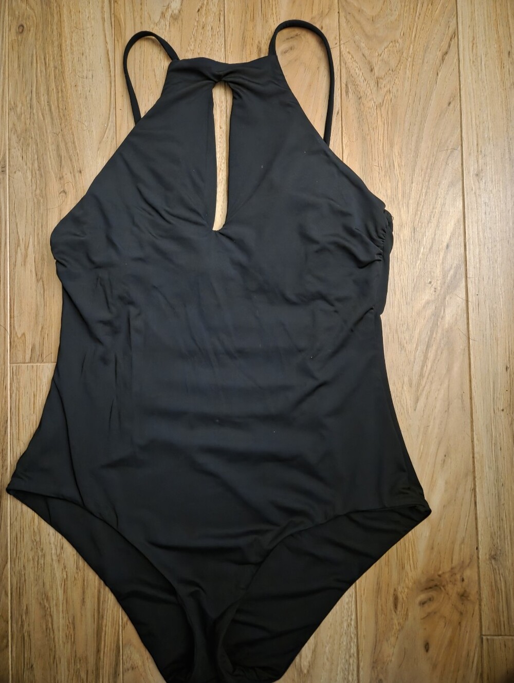 Becca by Rebecca Virtue Black One Piece with Cut Out Keyhole Womens Size L - Picture 6 of 11